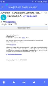 equitalia mail truffa